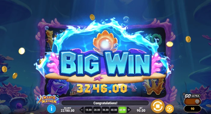 Manta Mayhem - Ushindi mkubwa katika Free Spins na kizidishi cha x10